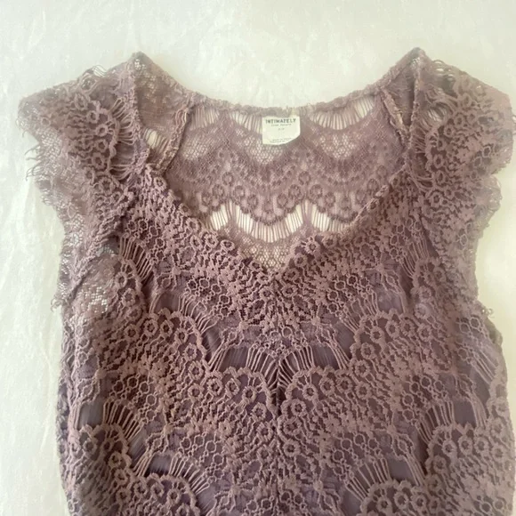 Free People Lavendar Lace Bodycon Dress With Slip, Size Small - Picture 5 of 6